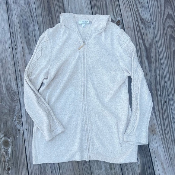 St John Sport Cream and Gold Track Jacket - Picture 2 of 7